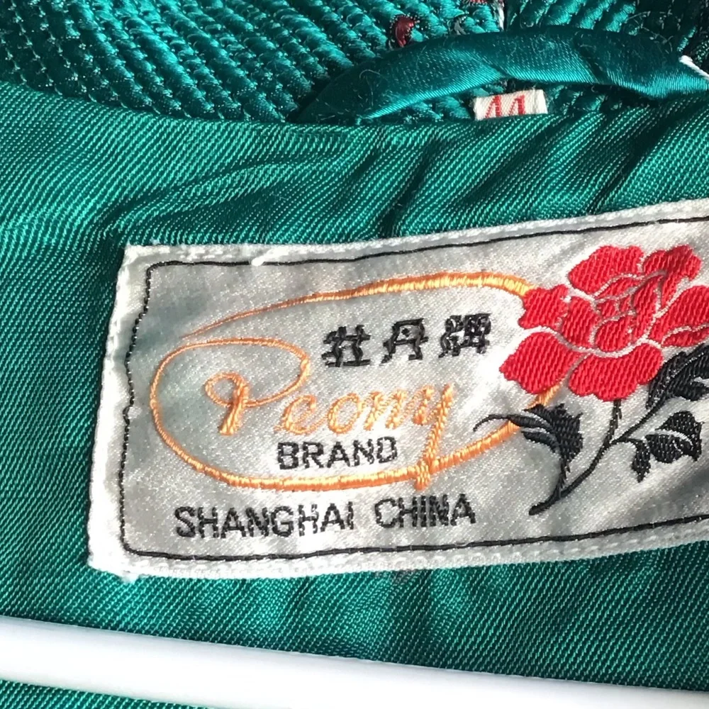 Peony gorgeous robe/trench embroidered flowers. Super Rare. - Picture 13 of 16